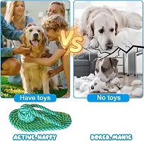 Rope Toys for Dogs, Puppy Chew Teething Rope Toys Set of 3 Durable Cotton Dog Toys for Playing and Teeth Cleaning Training Toy 6 in1 Pack of 6 Toys (Color May Vary)-thumb2