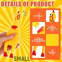 Puppies Combo Toys for Dogs Squeaky Squawking Chicken Rubber Dog Toys with Sound | Rope Chew Toy | Spike Ball | Toys for Puppies - Pack of 4-thumb1