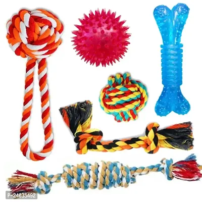 Dog Chew Toys for Teething, Interactive Dog Rope Toys for Puppy Aggressive Chewers, Tug of War Dog Toy, Heavy Duty Dental Cotton Rope Dog Toys for Small Medium Breed-thumb0