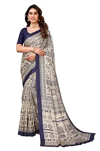 Elegant Blue Art Silk Saree with Blouse piece For Women-thumb2