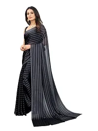 Elegant Black Art Silk Saree with Blouse piece For Women-thumb2