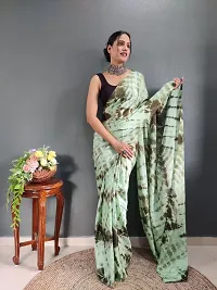 Elegant Green Art Silk Saree with Blouse piece For Women-thumb1