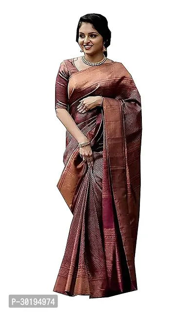 Elegant Maroon Art Silk Saree with Blouse piece For Women