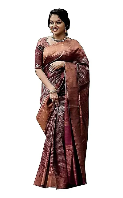 Elegant Art Silk Saree with Blouse piece For Women