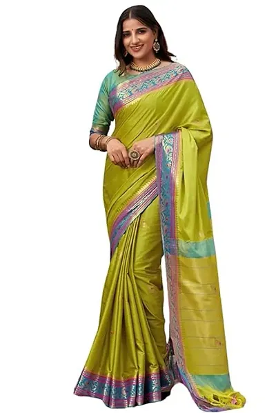 Elegant Art Silk Saree with Blouse piece For Women