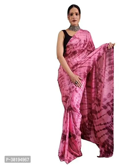 Elegant Pink Art Silk Saree with Blouse piece For Women