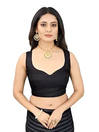 Elegant Black Art Silk Saree with Blouse piece For Women-thumb4