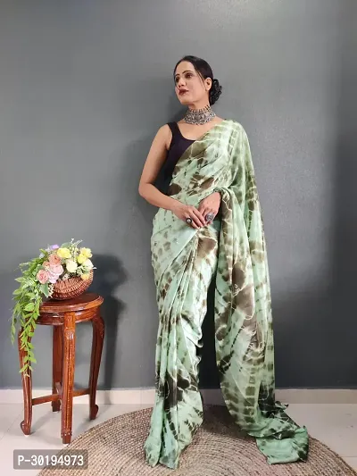 Elegant Green Art Silk Saree with Blouse piece For Women-thumb5