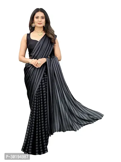 Elegant Black Art Silk Saree with Blouse piece For Women-thumb4