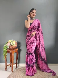 Elegant Pink Art Silk Saree with Blouse piece For Women-thumb2