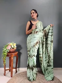 Elegant Green Art Silk Saree with Blouse piece For Women-thumb2