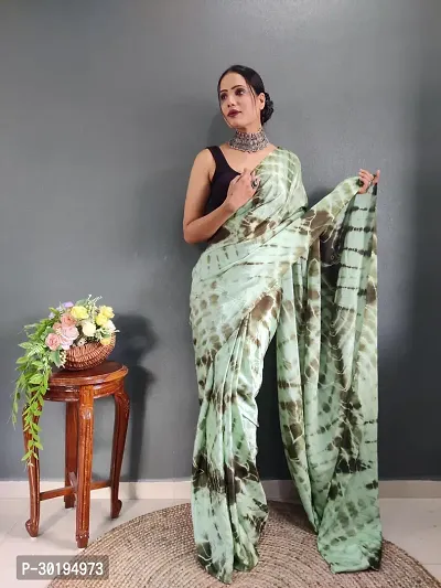 Elegant Green Art Silk Saree with Blouse piece For Women-thumb3