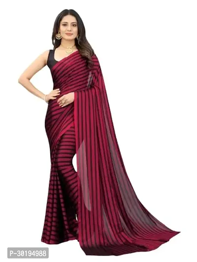 Elegant Red Art Silk Saree with Blouse piece For Women-thumb0