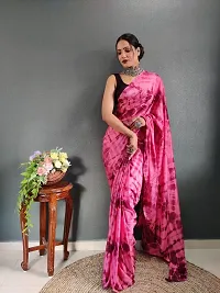 Elegant Pink Art Silk Saree with Blouse piece For Women-thumb3