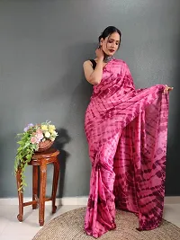 Elegant Pink Art Silk Saree with Blouse piece For Women-thumb4