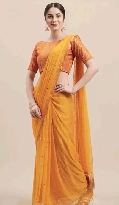 Chiffon sarees with blouse piece