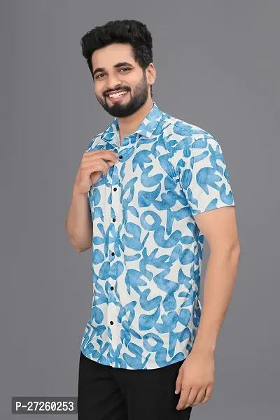 Classic Silk Blend Printed Casual Shirts for Men-thumb0