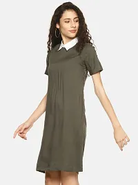 Women's Shirt Collar A-Line Dress-thumb1