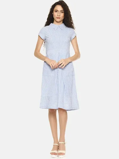 Women's Stripe Collar Dress