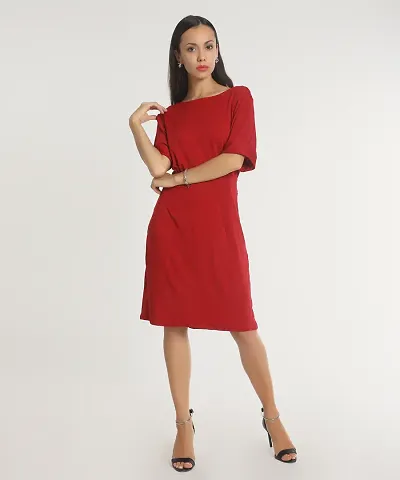 Stylish Solid Dress For Women