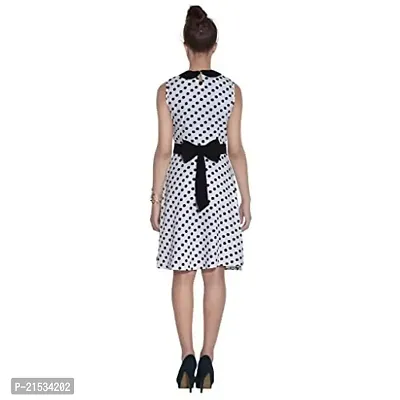 AARA Women's Crepe A-Line Knee-Length Wedding Dress (20150939_White_L)-thumb3