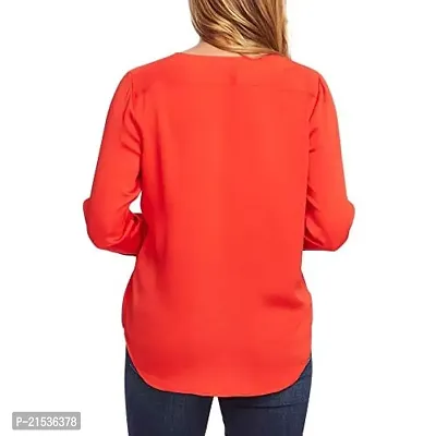 Fickle Women's Regular Fit Shirt (59359962_Red M)-thumb2