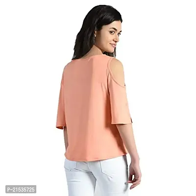 AARA Women's Regular Cold Shoulder T-Shirt-thumb2