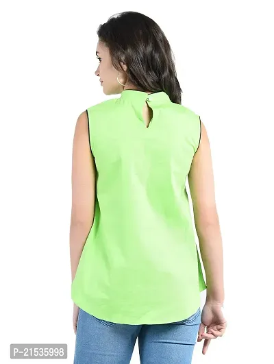 AARA Women's Cotton Western Standard Length Shirt (20180062_Green_S)-thumb2
