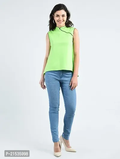 AARA Women's Cotton Western Standard Length Shirt (20180062_Green_S)-thumb5