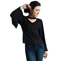 AARA Women's Regular T-Shirt (20180079_Black L)-thumb1