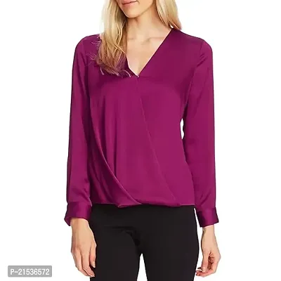 Fickle Women's Regular Fit Shirt (59359963_Purple L)