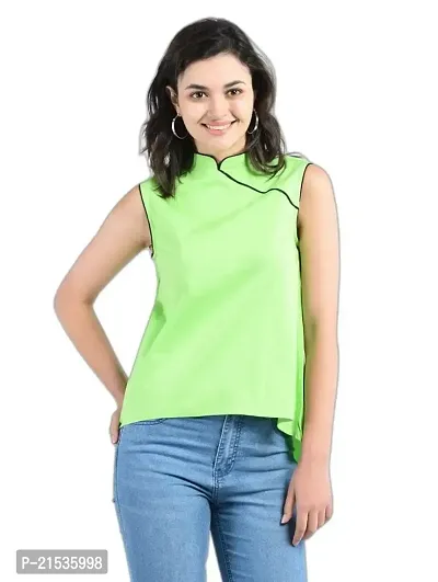AARA Women's Cotton Western Standard Length Shirt (20180062_Green_S)-thumb0