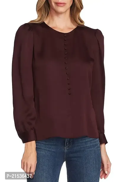 Fickle Women's Regular Fit Shirt (58701891_1_Wine XL)
