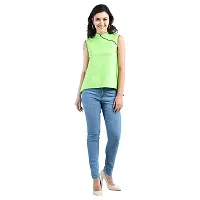 AARA Women's Cotton Western Standard Length Shirt (20180062_Green_S)-thumb2