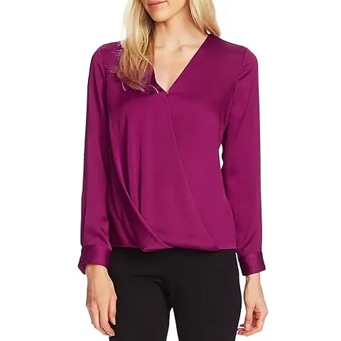 Fickle Women's Regular Fit Shirt (59359963_Purple L)