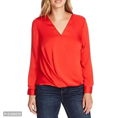 Fickle Women's Regular Fit Shirt (59359962_Red M)