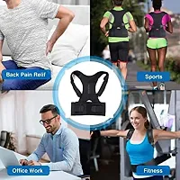 Premium Magnetic Back Brace Posture Corrector Therapy Shoulder Belt for Lower and Upper Back Pain Relief with Magnetic Plates at back Back Support Man and Woman(Free Size)-thumb1
