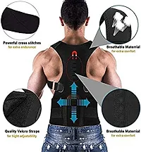 Premium Magnetic Back Brace Posture Corrector Therapy Shoulder Belt for Lower and Upper Back Pain Relief with Magnetic Plates at back Back Support Man and Woman(Free Size)-thumb2