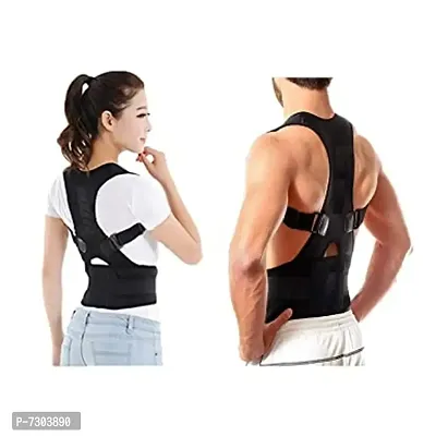 Unisex Magnetic Back Brace Posture Corrector Therapy Shoulder Belt for Lower and Upper Back Pain Relief, posture corrector men for women, back support belt for back pain-thumb0