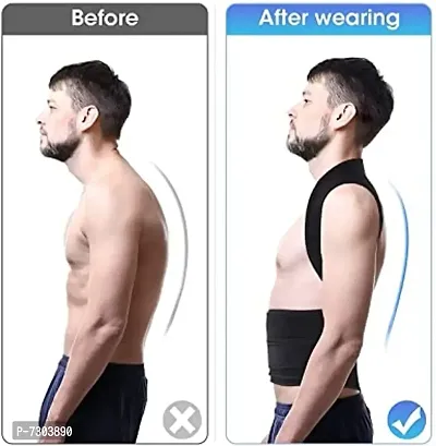 Unisex Magnetic Back Brace Posture Corrector Therapy Shoulder Belt for Lower and Upper Back Pain Relief, posture corrector men for women, back support belt for back pain-thumb2
