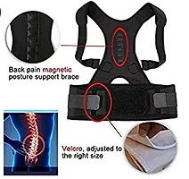 Premium Magnetic Back Brace Posture Corrector Therapy Shoulder Belt for Lower and Upper Back Pain Relief with Magnetic Plates at back Back Support Man  Woman(Free Size)-Pack of 1-thumb3