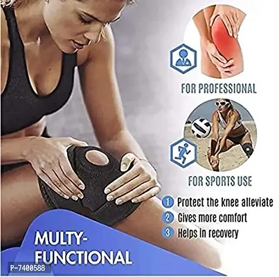 Adjustable Neoprene Knee Cap Support Brace Pair for Sports, Gym, Running, Arthritis, Joint Pain Relief, and Protecti-1 Pair-thumb2