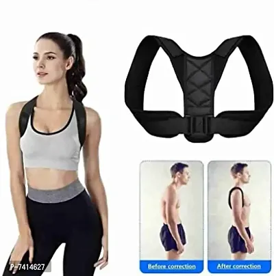 Adjustable Pain Relief Back Support Posture Corrector Belt for Men And Women Shoulder Support - Free-size-Pack of 1-thumb3