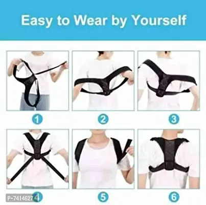 Adjustable Pain Relief Back Support Posture Corrector Belt for Men And Women Shoulder Support - Free-size-Pack of 1-thumb4