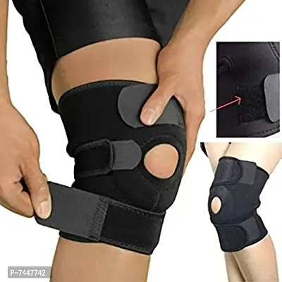 Knee Support, Open-Patella Brace for Arthritis, Joint Pain Relief, Injury Recovery with Adjustable Strapping  With Breathable Neoprene Material-1 Pair-thumb0