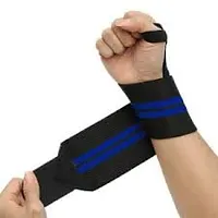 Wrist Band for Men  Women, Wrist Supporter for Gym (Blue)-1 Pair-thumb3