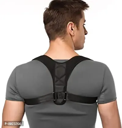 Adjustable Pain Relief Back Support Posture Corrector Belt for Men And Women Shoulder Support - Free-size-thumb0