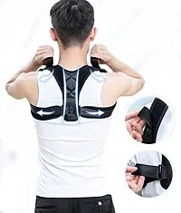 Adjustable Pain Relief Back Support Posture Corrector Belt for Men And Women Shoulder Support - Free-size-thumb1