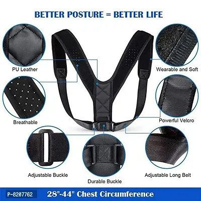 Posture Corrector for Women and Men, Adjustable Upper Back Brace, Breathable Back Support straightener, Providing Pain Relief from Lumbar, Neck, Shoulder, and Clavicle, (Free Size)-thumb5
