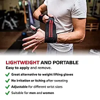 Wrist Supporter for Gym Wrist Band for Men Gym  Women with Thumb Loop Straps - Wrist Wrap Gym Accessories for Men  Women Hand Grip  Wrist Support Sports Straps for Gym, Weightlifting-1 pair-thumb2